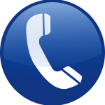 blue, icon, telephone